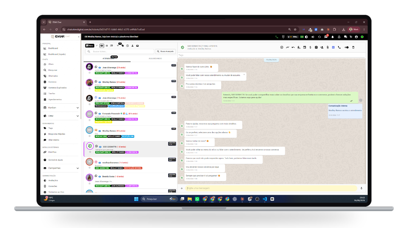 EkmChat Dashboard